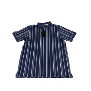 Bad Birdie Ridge Polo Winning Streak Cobalt Stripe Golf Shirt Men's Size XL NWT